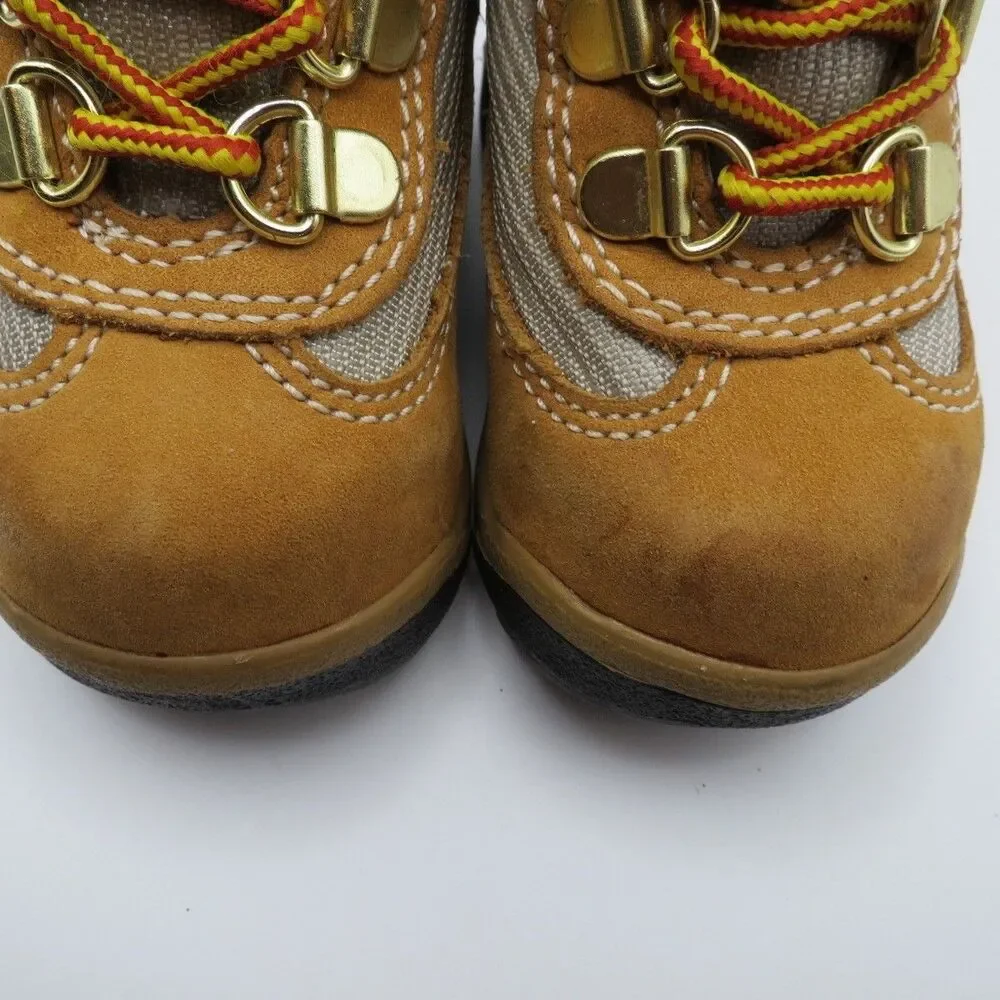 Timberland Toddler Field Tan Nubuck Suede Classic Rugged Boots 15845M Sz 4